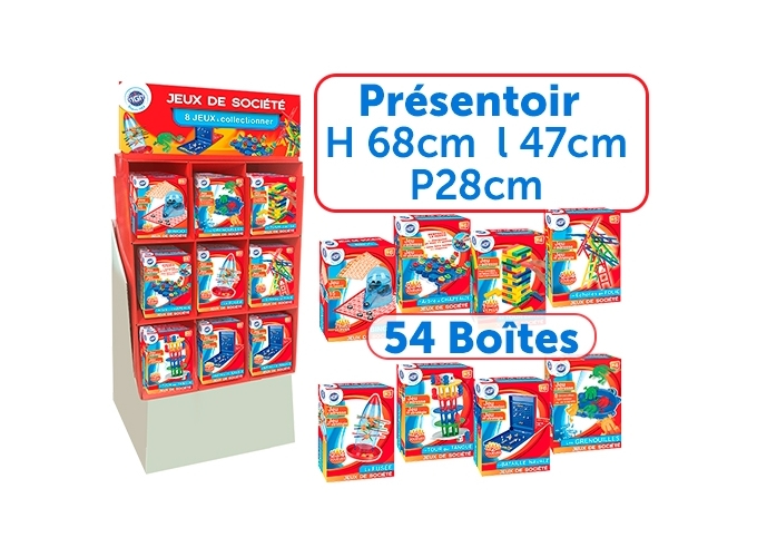 JEUX DE SOCIETE 8 ASS. (PRES DE 54 BOITES)