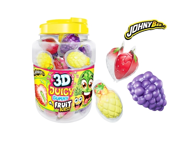 JOHNY BEE  3D JUICY GUMMY FRUITS (60)