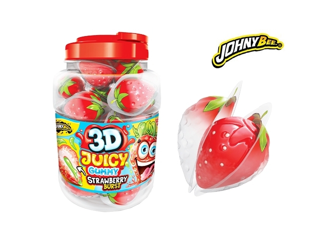 JOHNY BEE  3D JUICY GUMMY STRAWBERRY (60)