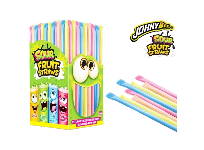 JOHNY BEE  SOUR FRUIT STRAWS (PRES. 250)