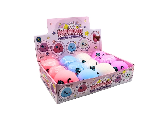 KAWAI ANTISTRESS PIEUVRE 8CM 4 COUL. ASS. (BTE.12)