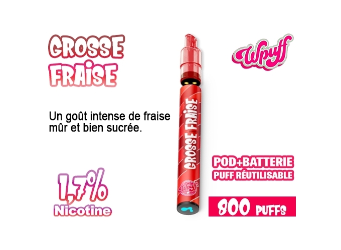 KIT 2.0 BATTERIE   1 POD GROSSE FRAISE  1.7%  (10)