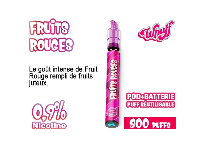 KIT 2.0 BATTERIE  1 PODS FRUITS ROUGES 0.9%  (10)