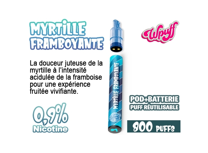 KIT 2.0 BATTERIE 1 PODS MYRTILLE FRAMBO  0.9% (10)