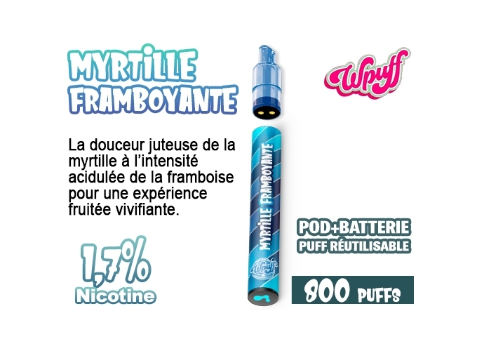 KIT 2.0 BATTERIE 1 PODS MYRTILLE FRAMBO  1.7% (10)