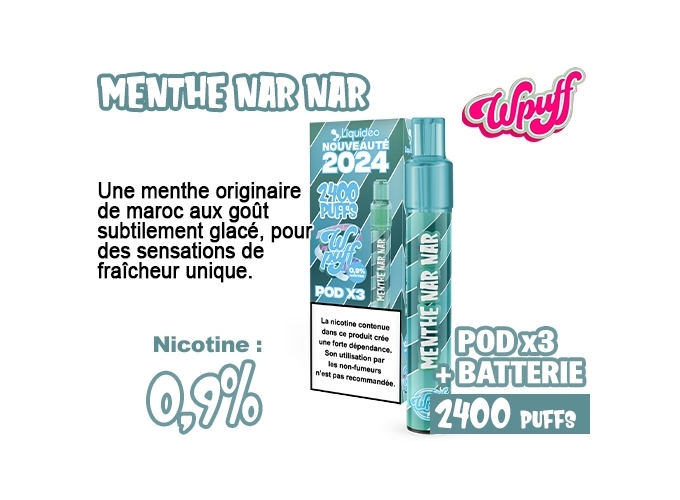 KIT 2.0 BATTERIE  3 POD MENTHE NARNAR 0.9%
