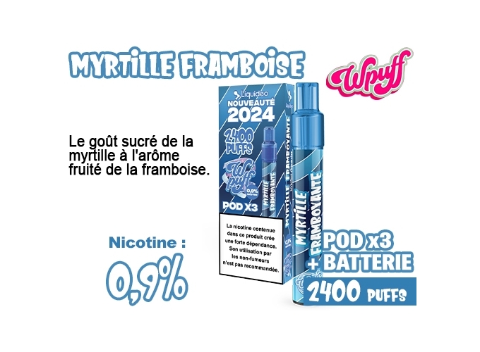 KIT 2.0 BATTERIE  3 POD MYRTILLE FRAMBOISE 0.9%