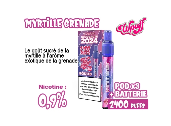 KIT 2.0 BATTERIE  3 POD MYRTILLE GRENADE 0.9%