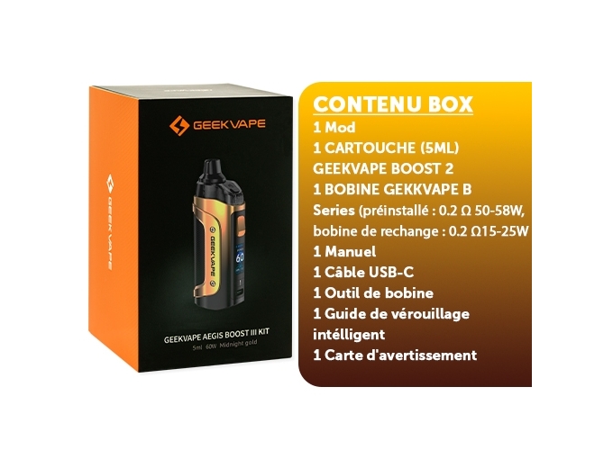 KIT AEGIS BOOST 3 GEEKVAP MIDNIGHT GOLD