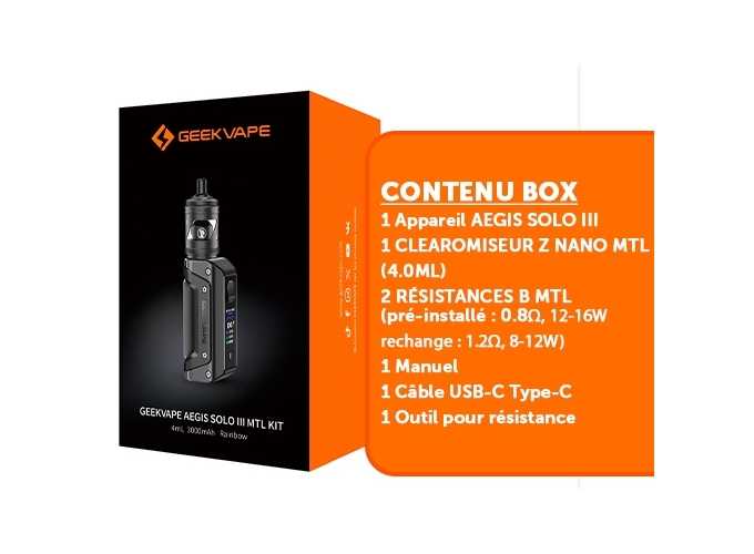 KIT AEGIS SOLO 3 MTL GEEKVAP BLACK