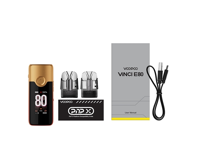 KIT ARGUS E80 3000 mha VOOPOO   ORANGE ET ROUGE