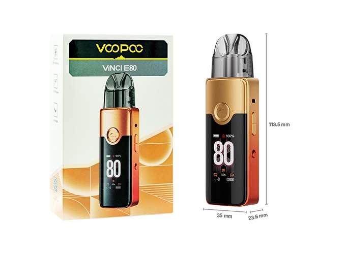 KIT ARGUS E80 3000 mha VOOPOO   ORANGE ET ROUGE