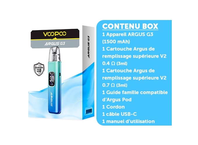 KIT ARGUS G3 1500 mha VOOPOO   AURORA BLUE
