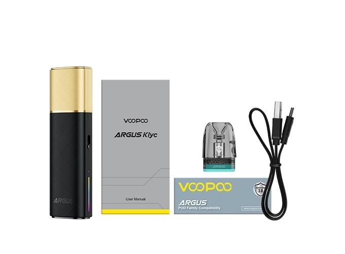 KIT ARGUS KLIC 1350 mha VOOPOO   NOIRE ET OR