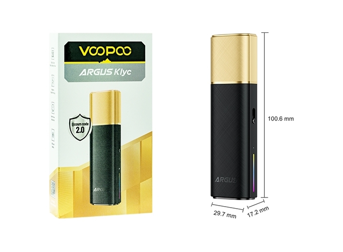 KIT ARGUS KLIC 1350 mha VOOPOO   NOIRE ET OR