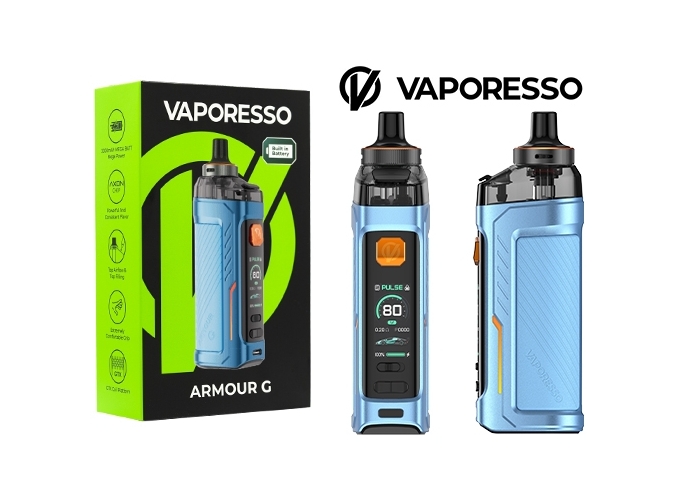 KIT ARMOUR G MTL VAPORESSO 3000 MHA BLEUE