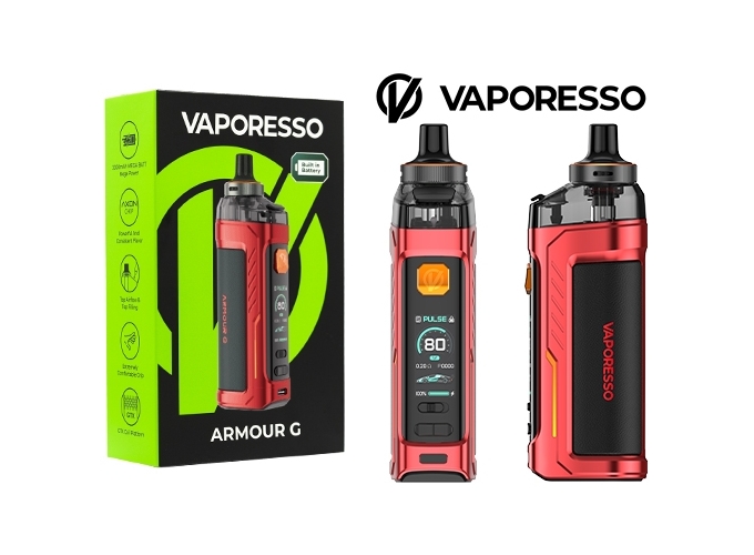 KIT ARMOUR G MTL VAPORESSO 3000 MHA ROUGE