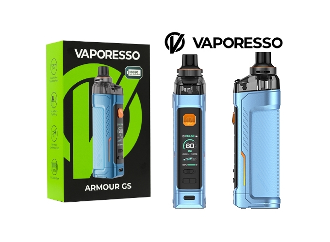 KIT ARMOUR GS DTL VAPORESSO BLEUE ( SS ACCU)