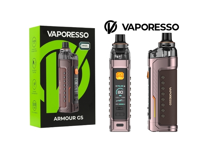 KIT ARMOUR GS DTL VAPORESSO MARRON ( SS ACCU)