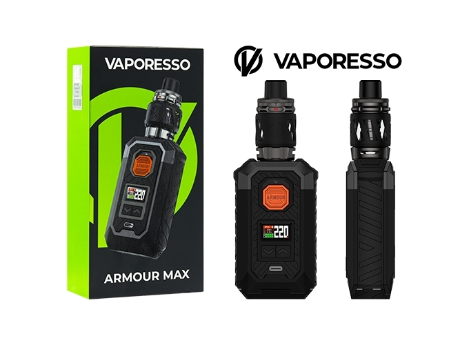 KIT ARMOUR MAX VAPORESSO BLACK ( sans accus)