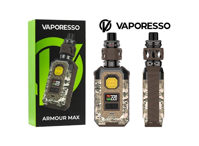 KIT ARMOUR MAX VAPORESSO CAMO BROWN ( sans accus)