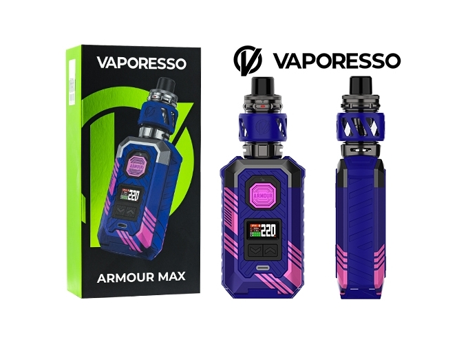 KIT ARMOUR MAX VAPORESSO CYBER BLUE( sans accus)
