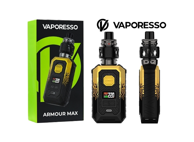 KIT ARMOUR MAX VAPORESSO CYBER GOLD( sans accus)