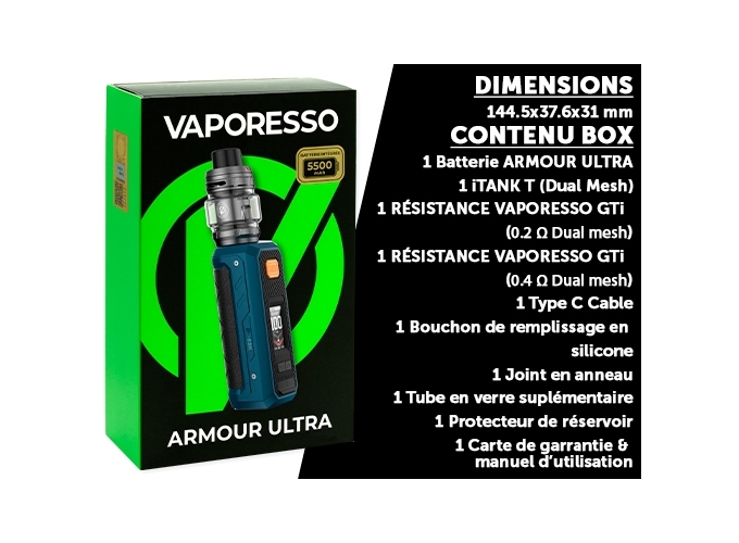 KIT ARMOUR ULTRA VAPORESSO BLUE