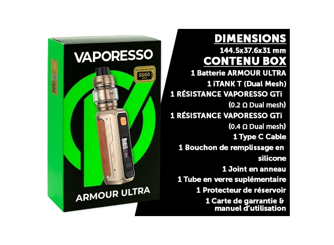 KIT ARMOUR ULTRA VAPORESSO GOLD