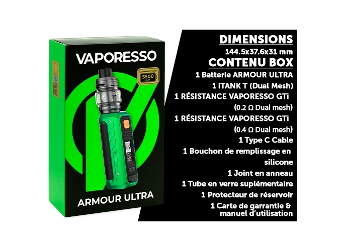 KIT ARMOUR ULTRA VAPORESSO GREEN