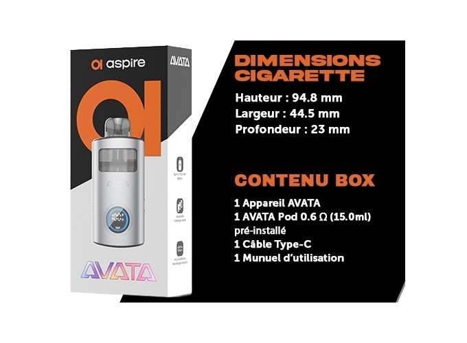 KIT AVATA ASPIRE 15 ML SILVER