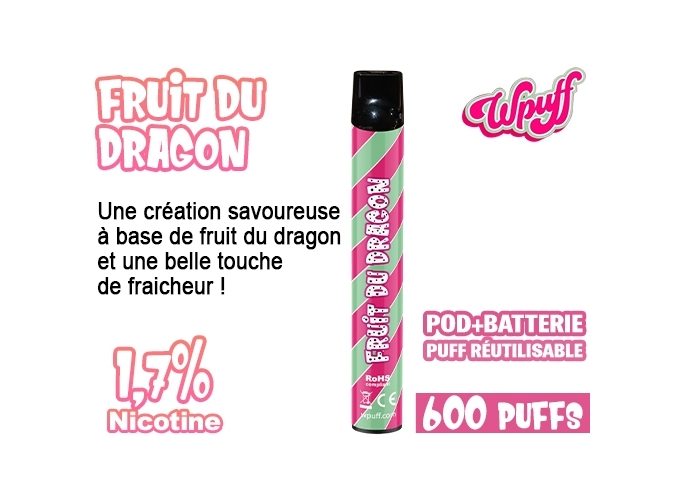 KIT BATTERIE  1 PODS FRUITS DU DRAGON 1.7%  (10)