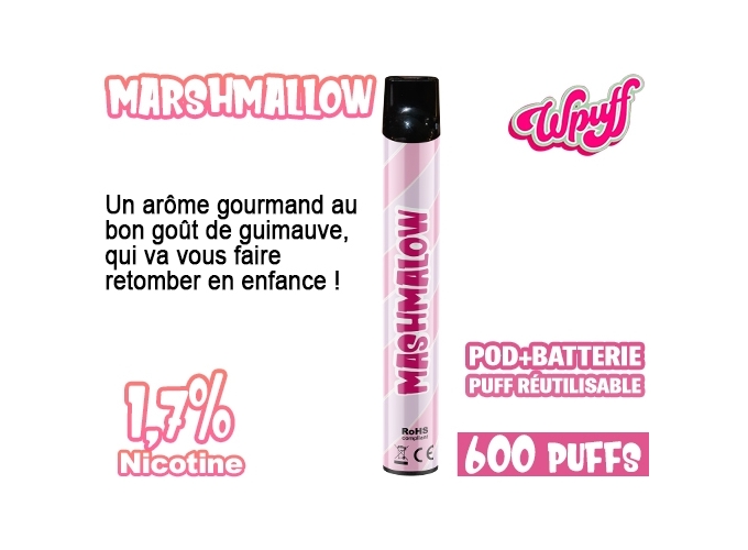 KIT BATTERIE  1 PODS MARSHMALLOW 1.7%  (10)