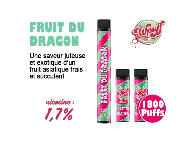 KIT BATTERIE 3 PODS FRUITS DU DRAGON 17 MG (5)
