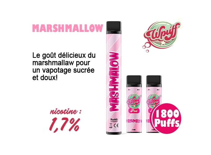 KIT BATTERIE  3 PODS MARSHMALLOW 17 MG (5)