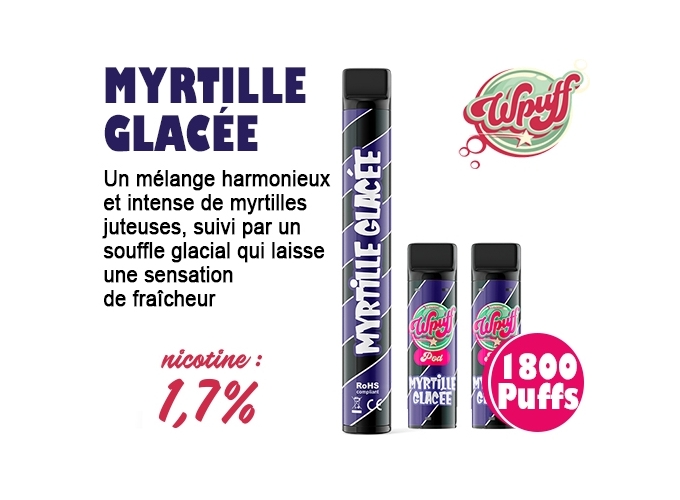 KIT BATTERIE  3 PODS MYRTILLE GLACÉE 17 MG (5)