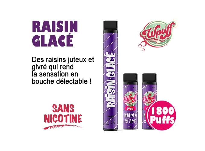 KIT BATTERIE  3 PODS RAISIN GLACÉE 00 MG (5)