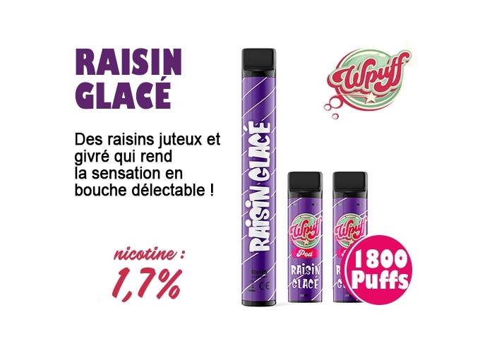 KIT BATTERIE  3 PODS RAISIN GLACÉE 17 MG (5)