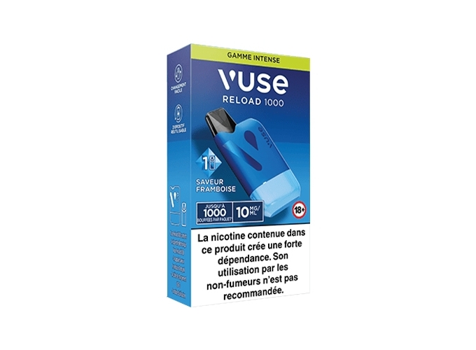 KIT BOX RELOAD 1000 FRAMBOISE 10 MG