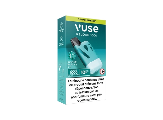 KIT BOX RELOAD 1000 MENTHE ICE 10 MG