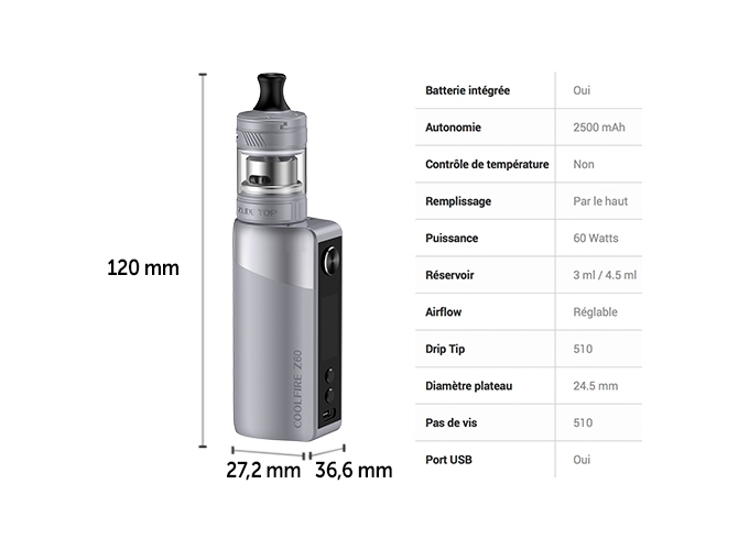 KIT COOLFIRE Z60 INNOKIN SILVER