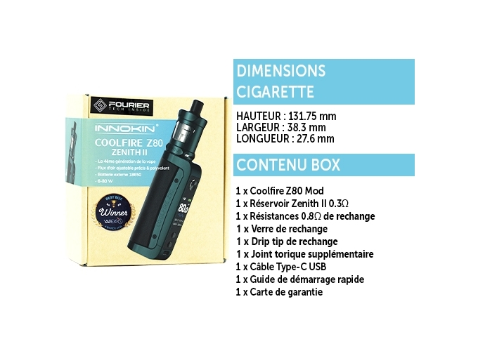 KIT COOLFIRE Z80 INNOKIN BLEUE