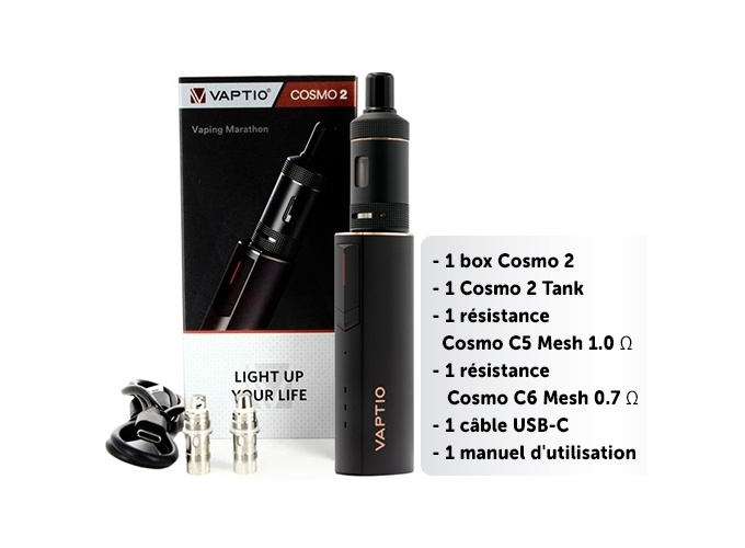 KIT COSMO 2 2000 MHA VAPTIO NOIR