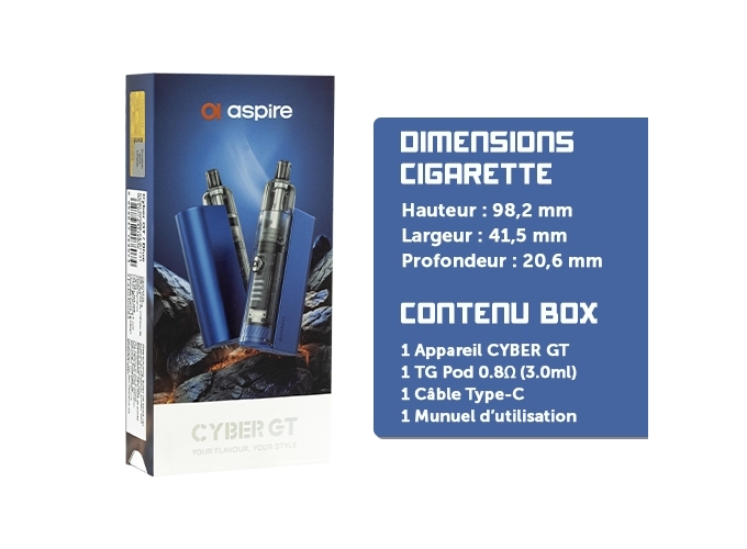 KIT CYBER GT ASPIRE BLEUE