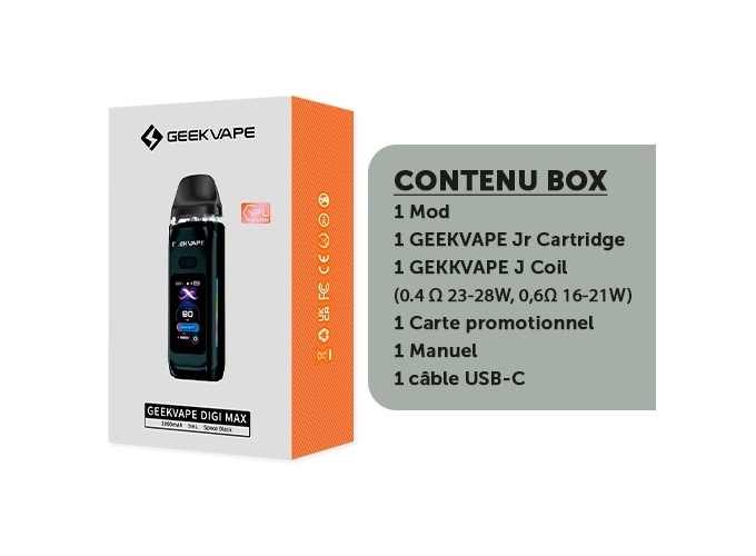 KIT DIGI MAX GEEKVAP NOIRE