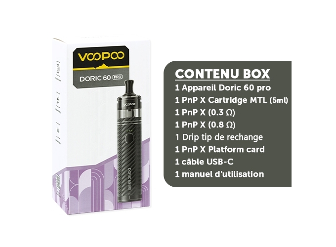 KIT DORIC 60 PRO  2500 MHA   CARBON FIBER