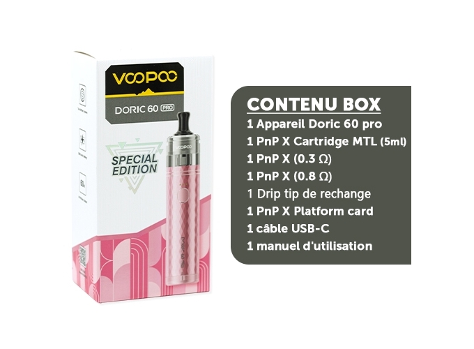 KIT DORIC 60 PRO  2500 MHA   CRYSTAL PINK