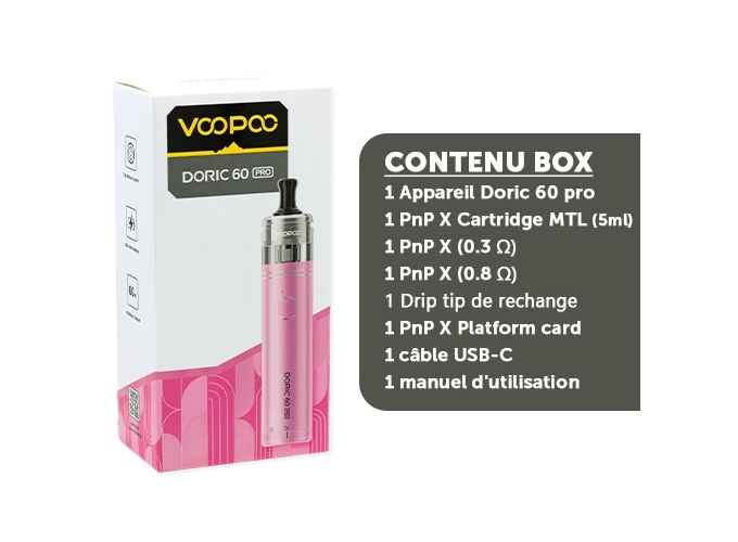 KIT DORIC 60 PRO  2500 MHA   GLOW PINK