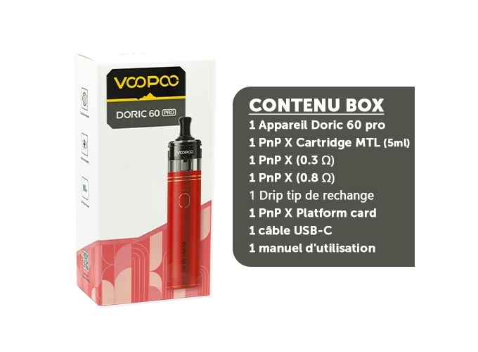 KIT DORIC 60 PRO  2500 MHA   MODERN RED