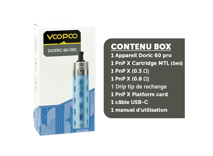 KIT DORIC 60 PRO  2500 MHA   SNOW BLUE